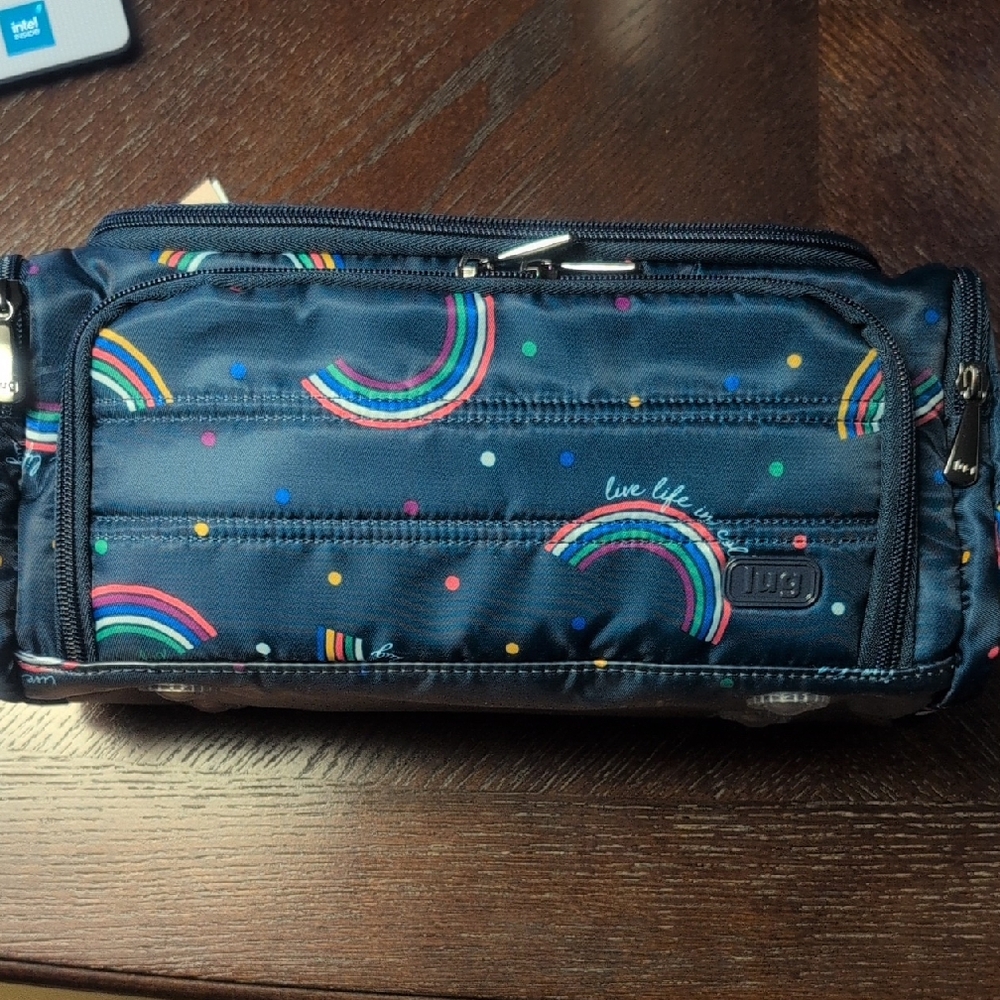 Brand New Lug Trolley And Mini Trolley In Rainbow Navy!